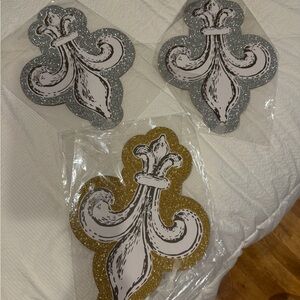Michaels Fleur-de-Lis Wall Decor Set Glitter